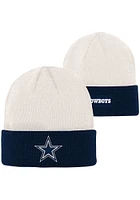 Dallas Cowboys White Bone Cuff Knit Youth Knit Hat