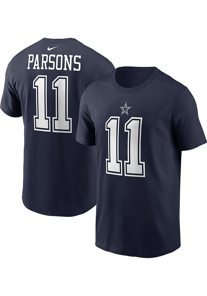 Micah Parsons Dallas Cowboys Navy Blue Player Short Sleeve T Shirt