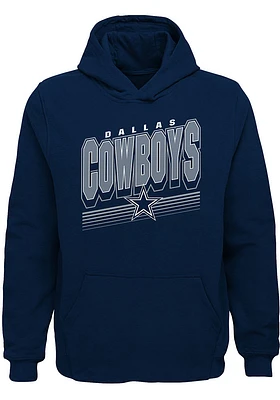 Dallas Cowboys Youth Navy Blue Big Time Long Sleeve Hoodie