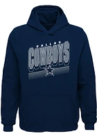 Dallas Cowboys Youth Navy Blue Big Time Long Sleeve Hoodie