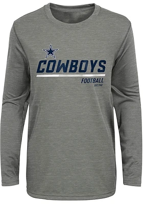 Dallas Cowboys Youth Grey Engage Long Sleeve T-Shirt
