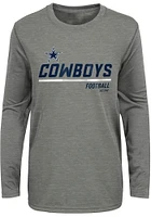 Dallas Cowboys Youth Grey Engage Long Sleeve T-Shirt