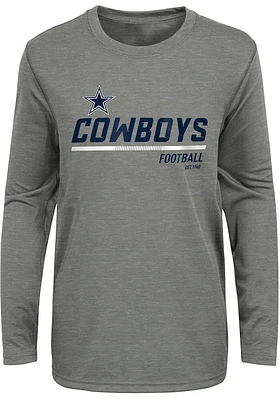 Dallas Cowboys Boys Grey Engage Long Sleeve T-Shirt