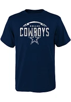 Dallas Cowboys Youth Navy Blue Blitz Ball Short Sleeve T-Shirt
