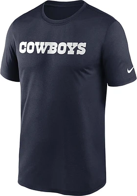 Nike Dallas Cowboys Navy Blue Wordmark Legend Short Sleeve T Shirt