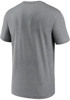 Nike Dallas Cowboys Grey Goal Post Legend Short Sleeve T Shirt