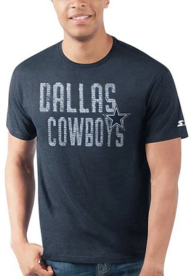 Dallas Cowboys Navy Blue ARCH NAME Graphic Short Sleeve T Shirt
