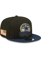 New Era Dallas Cowboys Black 2022 Salute to Service 9FIFTY Mens Snapback Hat