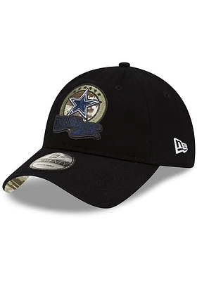 New Era Dallas Cowboys 2022 Salute to Service 9TWENTY Adjustable Hat - Black