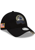 New Era Dallas Cowboys Black 2022 Salute to Service 9TWENTY Womens Adjustable Hat