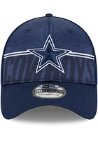 New Era Dallas Cowboys Mens Navy Blue 2023 Training Camp 39THIRTY Flex Hat