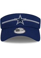 New Era Dallas Cowboys Mens Navy Blue 2023 Training Camp Adjustable Visor