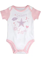 Dallas Cowboys Infant Girls White Spreading Love Set Top and Bottom