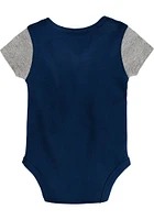Dallas Cowboys Baby Navy Blue Little Champ Set One Piece with Bib