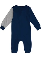 Dallas Cowboys Baby Navy Blue Half Time Coverall Long Sleeve One Piece