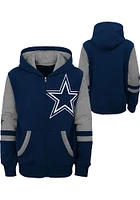 Dallas Cowboys Baby Stadium Long Sleeve Full Zip Sweatshirt - Navy Blue