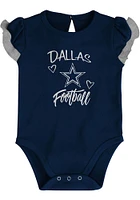 Dallas Cowboys Baby Navy Blue Too Much Love 2PK Set One Piece