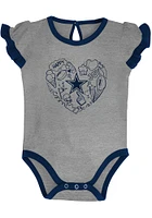 Dallas Cowboys Baby Navy Blue Too Much Love 2PK Set One Piece