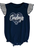 Dallas Cowboys Baby Navy Blue All The Love Bib Set One Piece