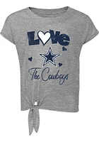Dallas Cowboys Infant Girls Navy Blue Forever Love Set Top and Bottom