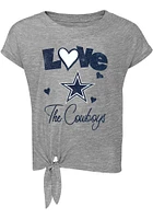 Dallas Cowboys Toddler Girls Forever Love Top and Bottom Set Navy Blue