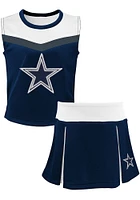 Dallas Cowboys Girls Navy Blue Spirit 2PC Cheer Set