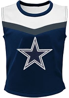 Dallas Cowboys Girls Navy Blue Spirit 2PC Cheer Set