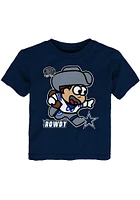 Rowdy Dallas Cowboys Infant Mascot Sizzle Short Sleeve T-Shirt Navy Blue