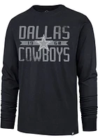 47 Dallas Cowboys Navy Blue FRANKLIN Long Sleeve Fashion T Shirt