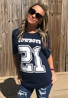 Ezekiel Elliott Dallas Cowboys Navy Blue Player Pride 3 Short Sleeve T Shirt