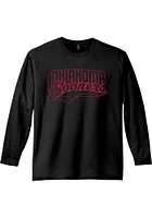 Oklahoma Sooners Black Script Long Sleeve Fashion T Shirt