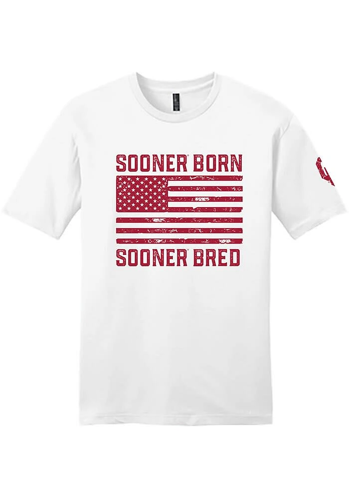 Oklahoma Sooners White Born And Bred Short Sleeve Fashion T Shirt
