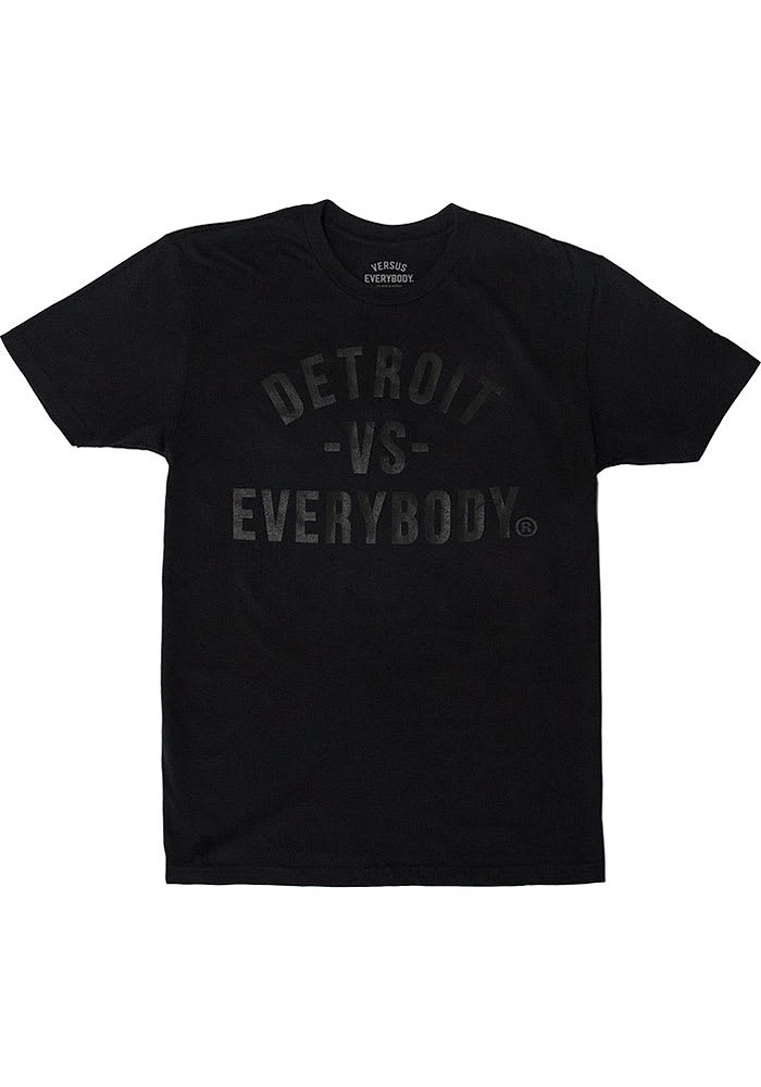 Detroit Black Vs Everybody Short Sleeve T Shirt