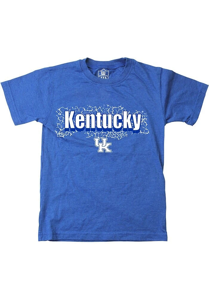 Wes and Willy Kentucky Wildcats Boys Blue Blended Short Sleeve Fashion Tee