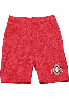 Wes and Willy Ohio State Buckeyes Boys Red Cloudy Yarn Shorts