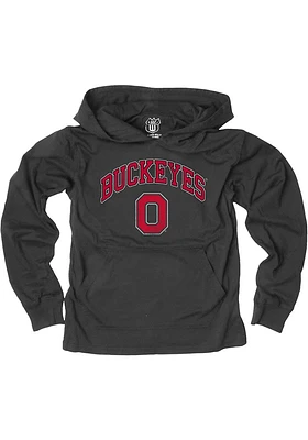 Wes and Willy Ohio State Buckeyes Boys Black Vintage Arch Mascot Long Sleeve Hooded Sweatshirt