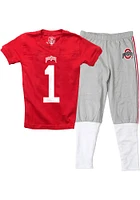 Wes and Willy Ohio State Buckeyes Infant Red Football Set Top Bottom