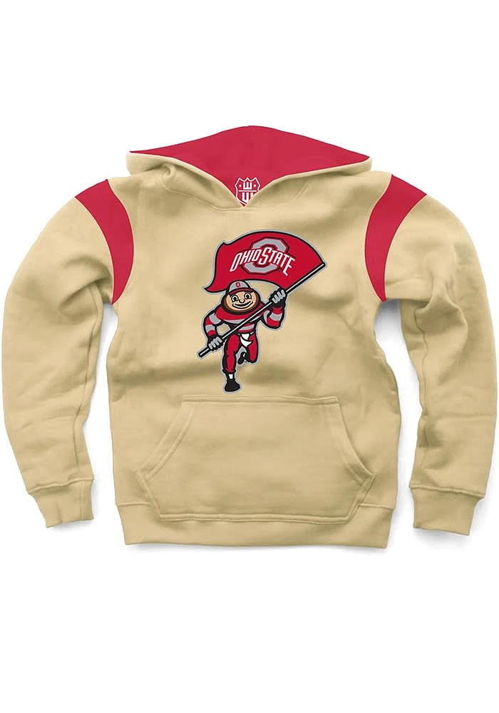 Wes and Willy Ohio State Buckeyes Youth White Vault Raglan Long Sleeve Hoodie