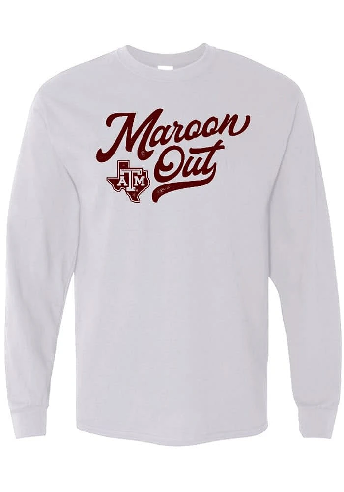 Texas A&M Aggies White Maroon Out Long Sleeve T Shirt