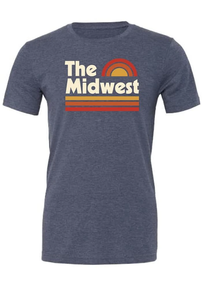 RALLY Navy Blue Sunset Short Sleeve Fashion T Shirt