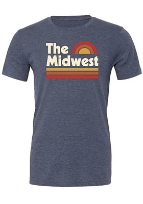 RALLY Navy Blue Sunset Short Sleeve Fashion T Shirt