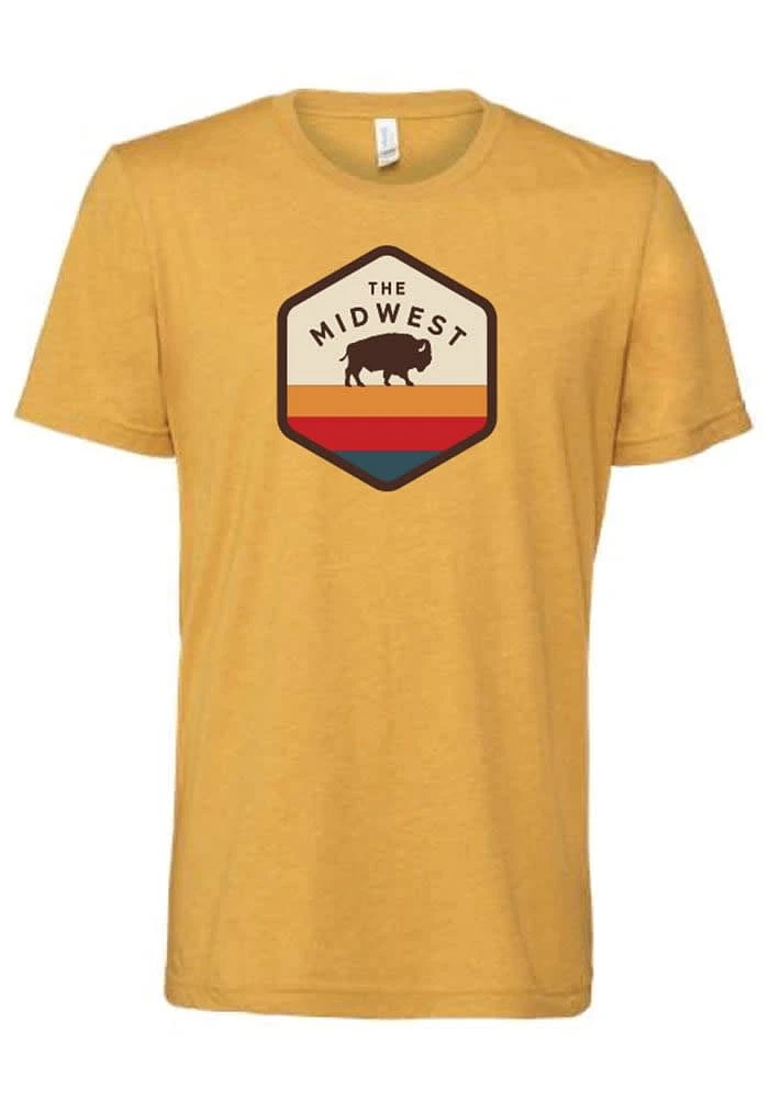 RALLY Gold Buffalo Sunset Short Sleeve Fashion T Shirt