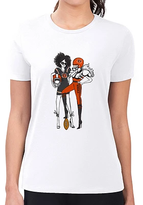 4Her Cincinnati Bengals Womens White Football Girls Style Short Sleeve T-Shirt