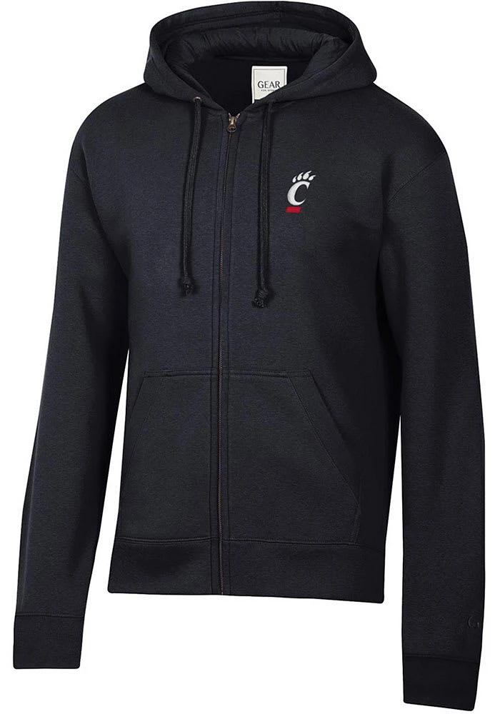 Gear for Sports Cincinnati Bearcats Mens Black Big Cotton Long Sleeve Full Zip Jacket