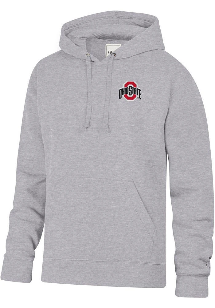 Gear for Sports Ohio State Buckeyes Mens Grey Big Cotton Long Sleeve Hoodie