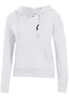 Gear for Sports Cincinnati Bearcats Womens White Big Cotton Hooded Sweatshirt