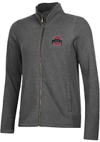 Gear for Sports Ohio State Buckeyes Womens Grey Relaxed Luxe Long Sleeve Full Zip Jacket