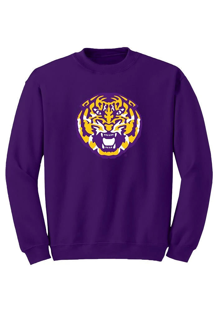 LSU Tigers Mens Vault Logo Long Sleeve Crew Sweatshirt