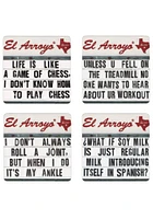 Texas Set of 4 Coaster - White