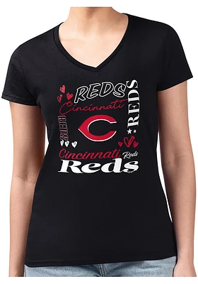 4Her Cincinnati Reds Womens Collage Fitted Short Sleeve T-Shirt